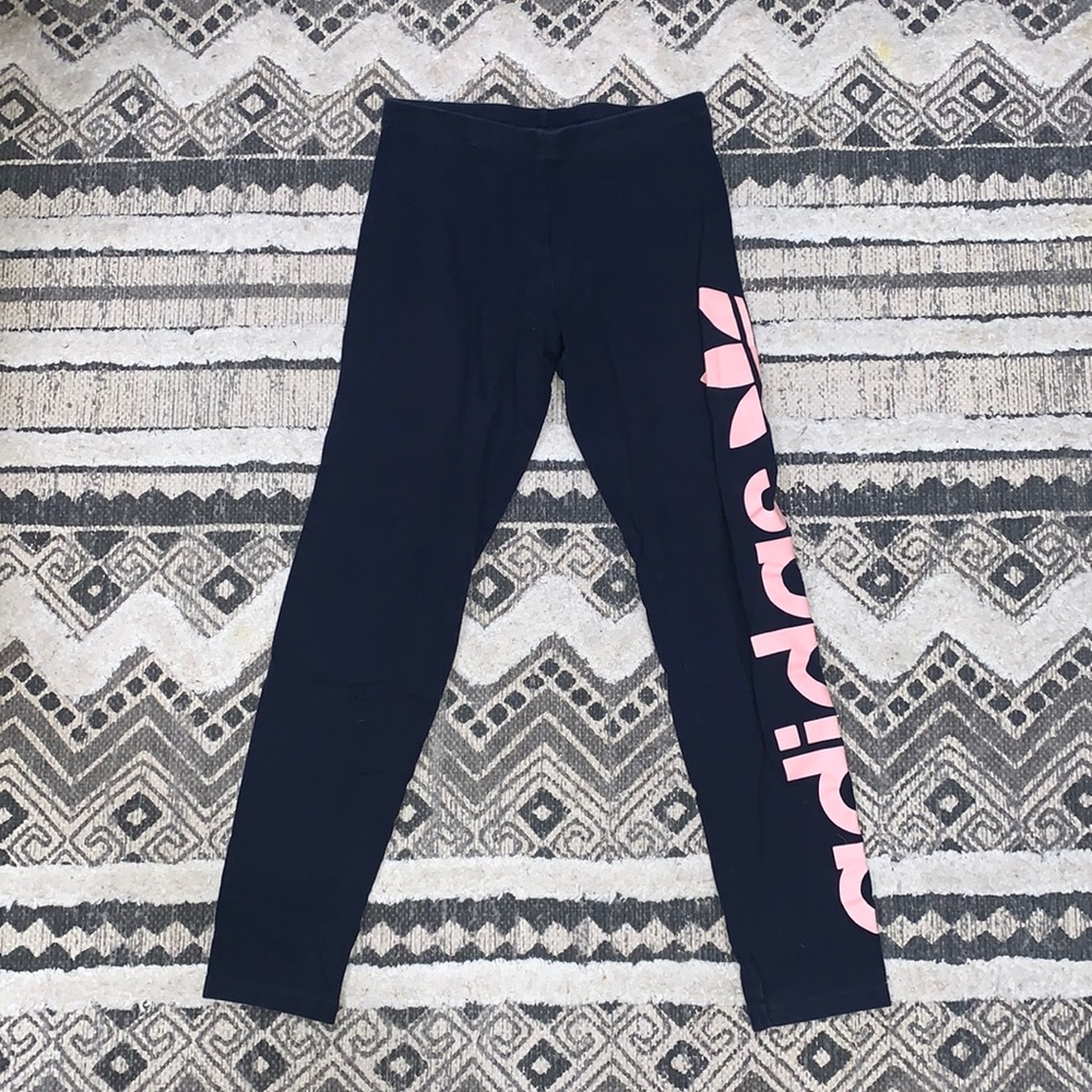 Navy blue adidas leggings